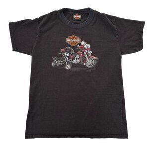 Harley Davidson Black T Shirt Motorcycle Print Size Kids Large Smithfield NC
